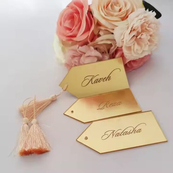 Custom shape acrylic gift tags for personalized labeling
