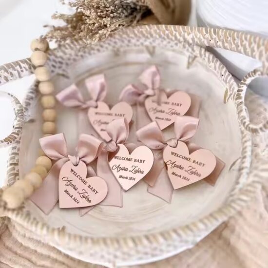 Custom shape acrylic gift tags for personalized labeling