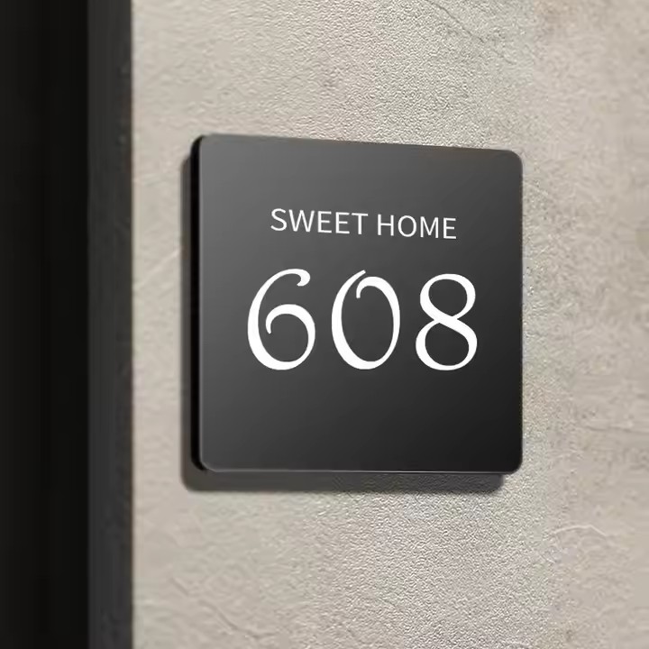 Custom acrylic home door sign with creative design