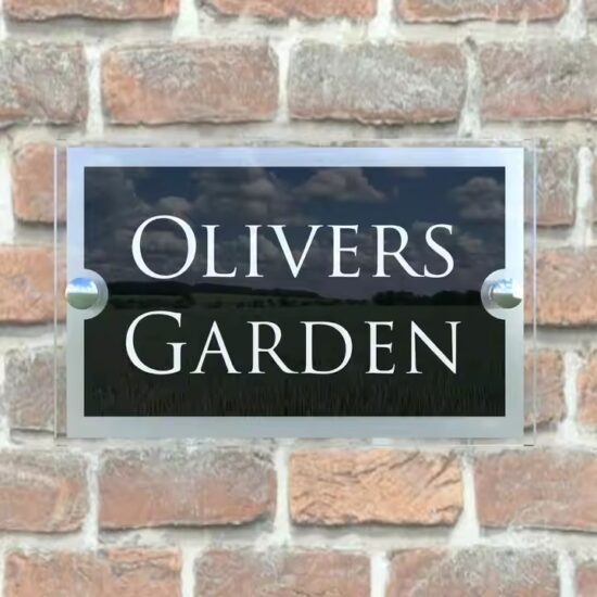 Custom acrylic house door sign with letters and numbers