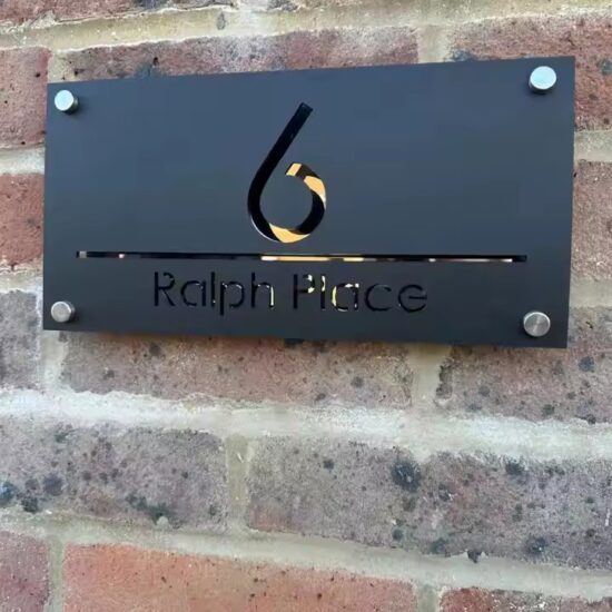 Custom modern 3D acrylic house door sign for home