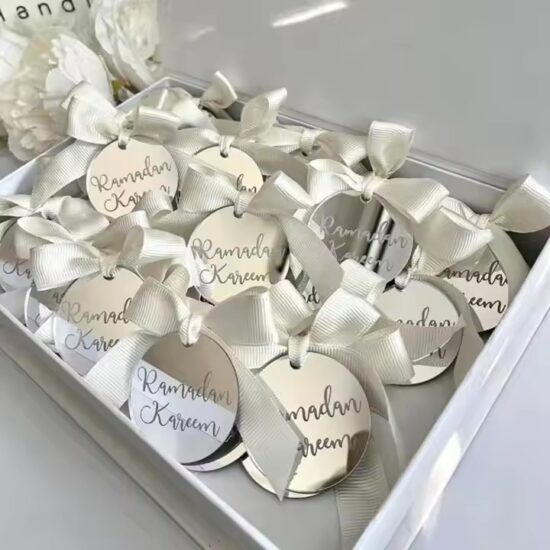 Custom Mirror Acrylic Tag for Holiday Decoration