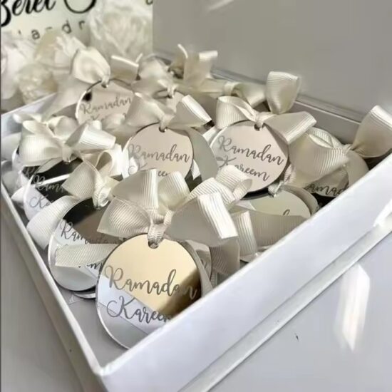 Custom Mirror Acrylic Tag for Holiday Decoration