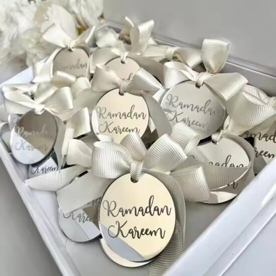 Custom Mirror Acrylic Tag for Holiday Decoration