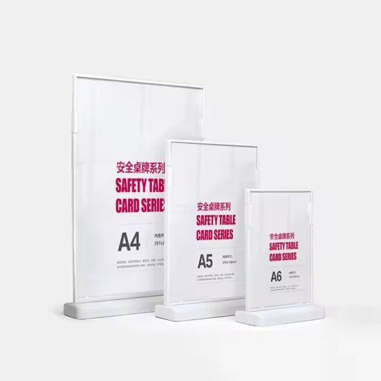 Durable Drop-Resistant Acrylic Menu Display Stand