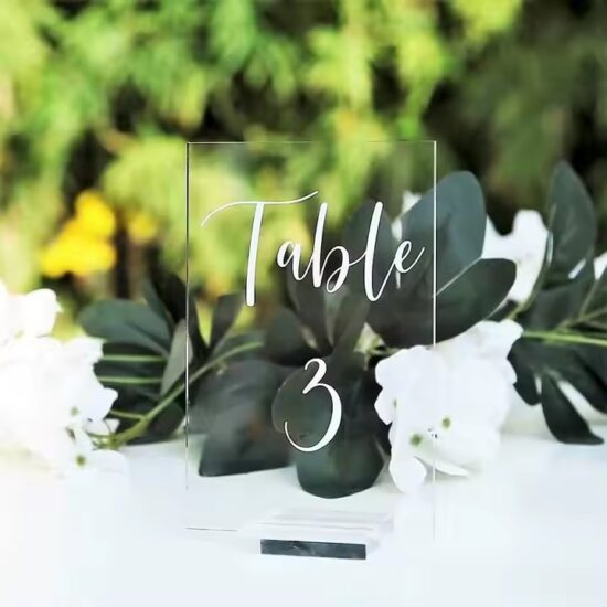 Custom Engraved Acrylic Desktop Sign for Party Events