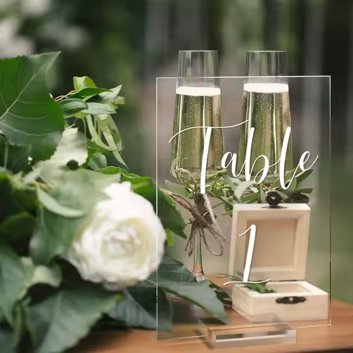 Custom Engraved Acrylic Desktop Sign for Party Events