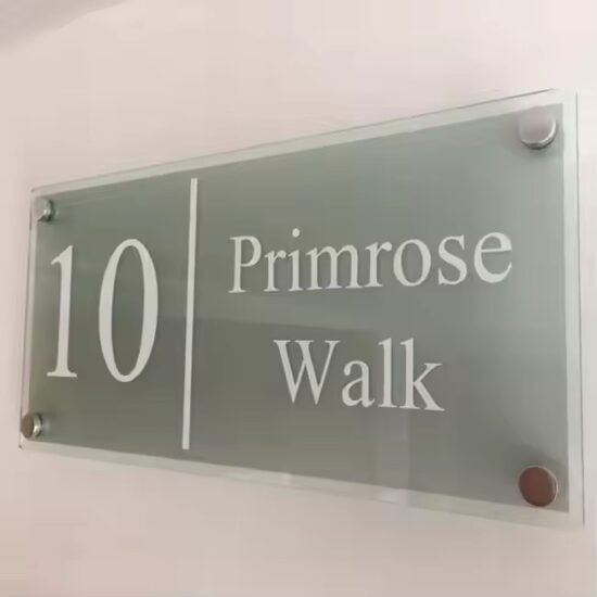 Custom modern acrylic door plate for house entrance