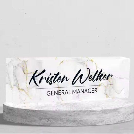 DIY personalized clear acrylic desk name plate