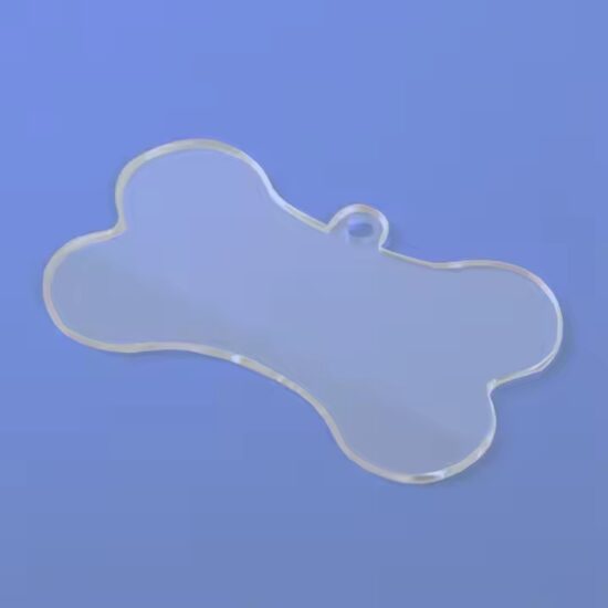 Custom Clear Dog Bone Acrylic Tags