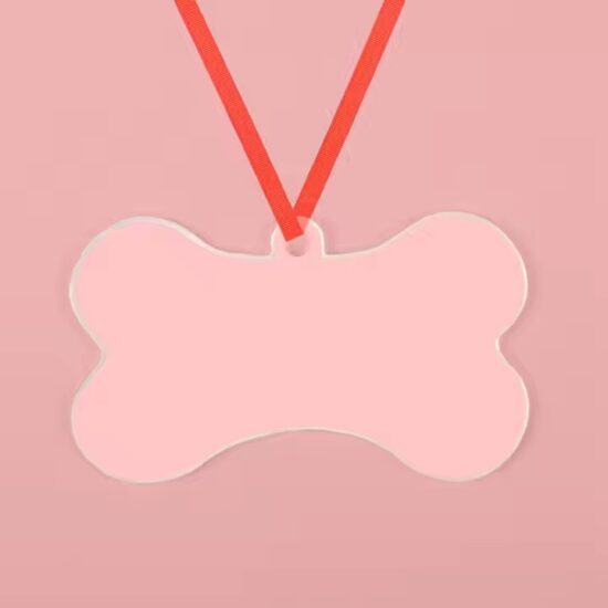 Custom Clear Dog Bone Acrylic Tags