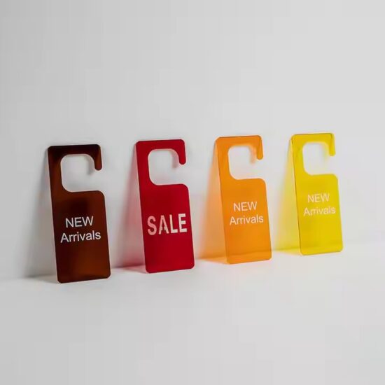 Clear Acrylic New Arrival Hang Tag for Fashion Store