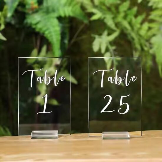 Clear Acrylic Panels for Wedding Table Decorations