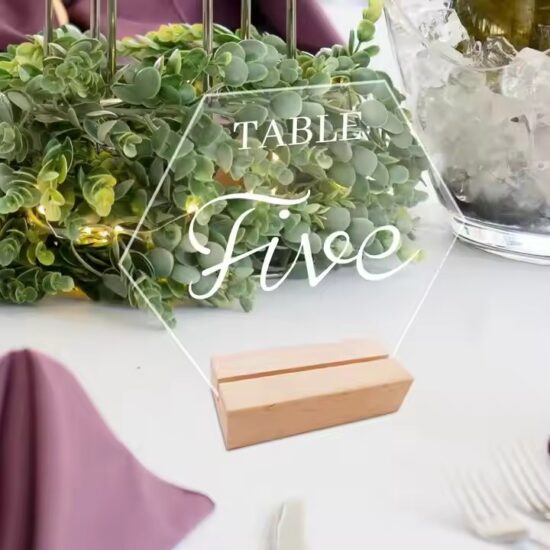 Clear Acrylic Panels for Wedding Table Decorations