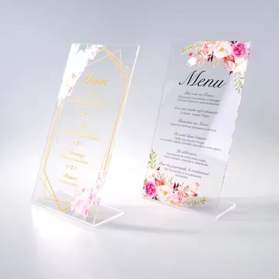 Custom Printed Clear Acrylic Book Display Sign for Library or Store Use