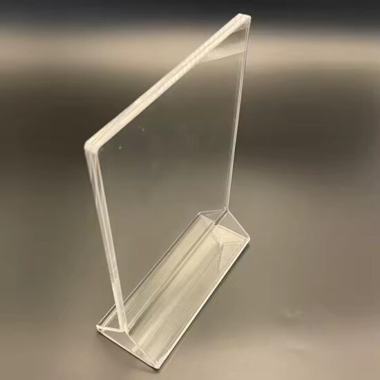 Custom T-Shaped Clear Acrylic Menu Tabletop Sign Holder