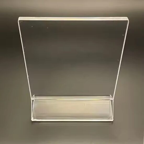 Custom T-Shaped Clear Acrylic Menu Tabletop Sign Holder