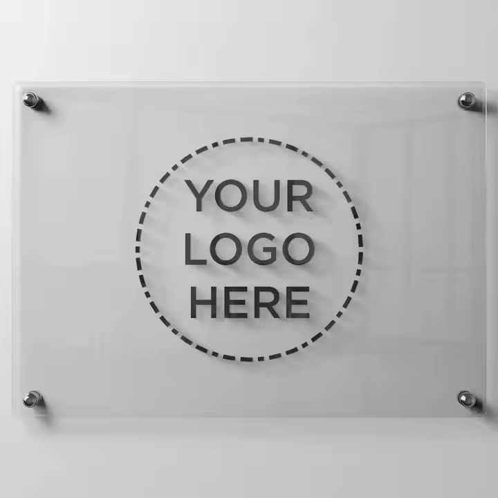 Custom Clear Durable Acrylic Wall Sign for Office or Commercial Use