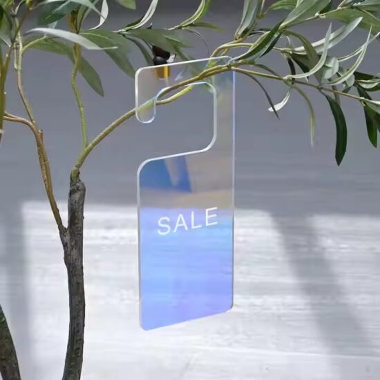 INS Style Custom Acrylic Hang Tag for Fashion Clothing