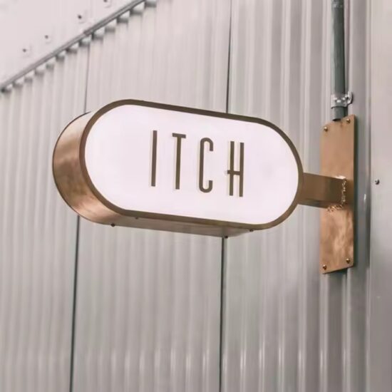 Custom Wall-Mounted LED Acrylic Storefront Sign