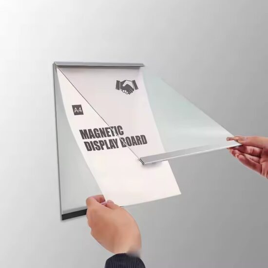 Custom Waterproof Magnetic Acrylic Sign Holder with Self-Adhesive Backing