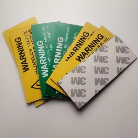 Custom Waterproof Acrylic Solar Warning Labels and Safety Panels
