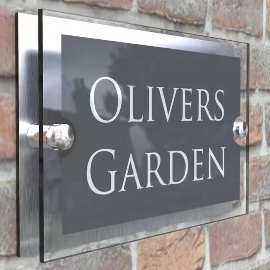 Outdoor Wall-Mounted Acrylic House Number Sign