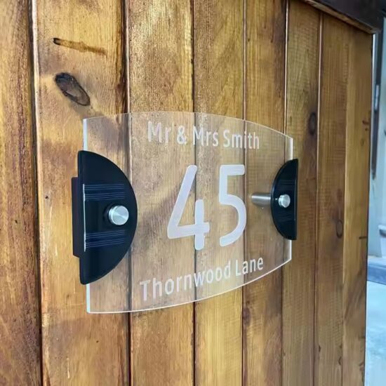 Custom outdoor acrylic decorative door sign for house