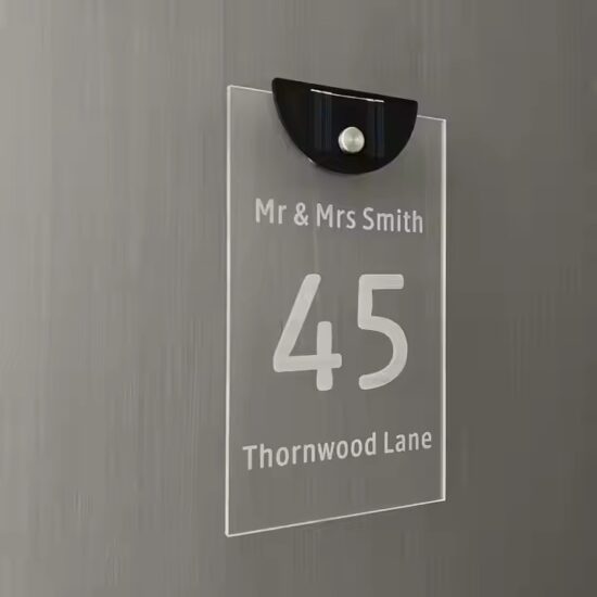 Custom outdoor acrylic decorative door sign for house