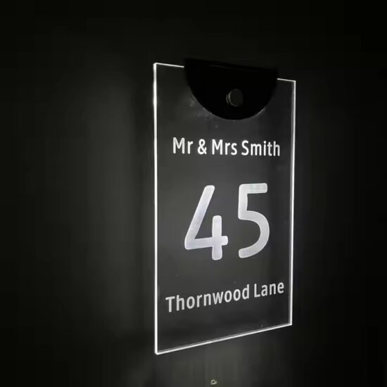 Custom outdoor acrylic decorative door sign for house