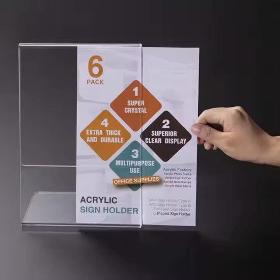 Custom Clear Acrylic Office Display Stand Wholesale