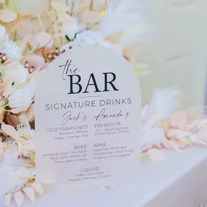 Custom Engraved Acrylic Menu Sign Wholesale
