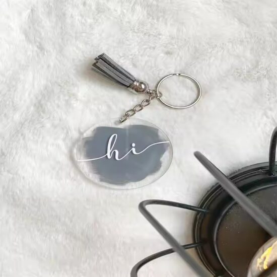 Custom round personalized acrylic name labels wholesale