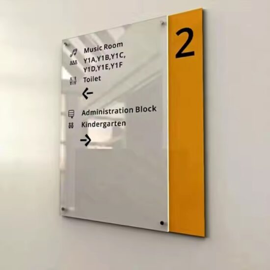 Custom double-layer acrylic door panel with sleek design