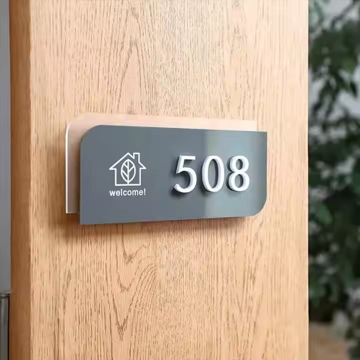 Custom double-layer acrylic door panel with sleek design